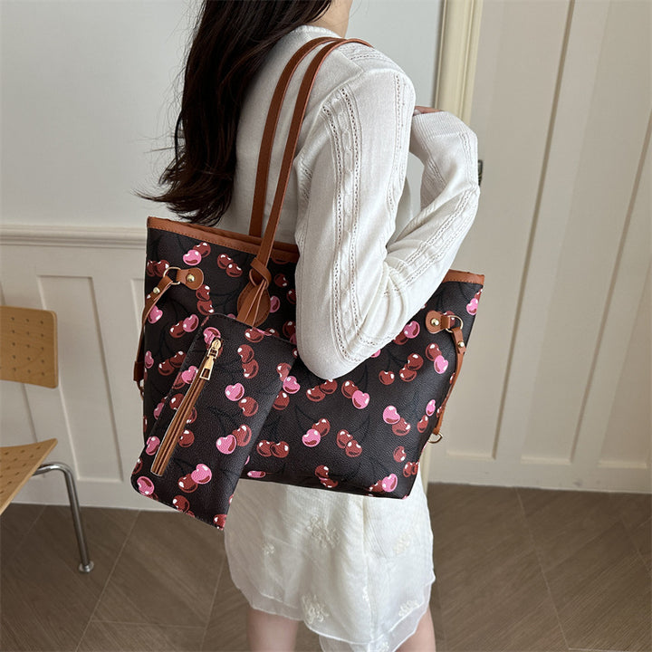 Damen Einkaufstasche mit fruchtigem Design und praktischem Innenfach Nord Taschen