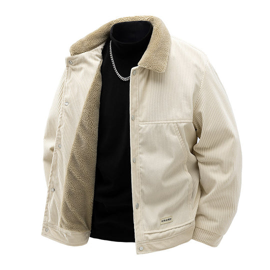 Herren Komfortable Cordjacke Nord Taschen