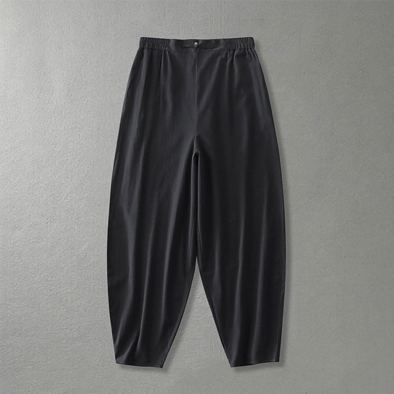 Damen Lässige, weite Haremshose mit elastischem Bund und tapered Knöchel Nord Taschen