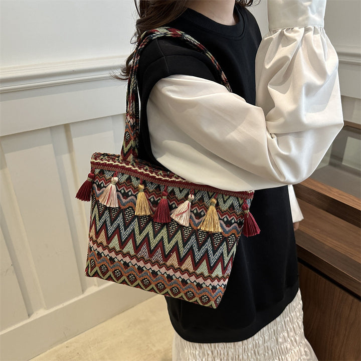 Damen modische Tragetasche mit einzigartigem ethnischen Design Nord Taschen
