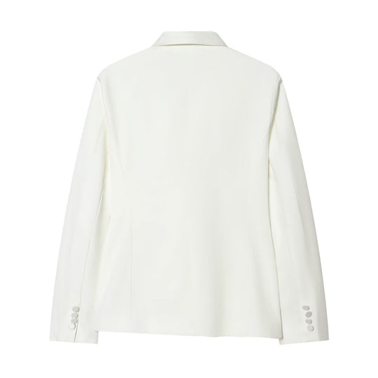 Damen Smoking-Blazer mit Schalkragen und Ein-Knopf-Verschluss Nord Taschen