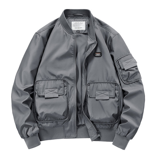 Herren leichter Nylon-Bomber mit Utility‑Taschen, Ärmel‑Organizer und geripptem Saum Nord Taschen