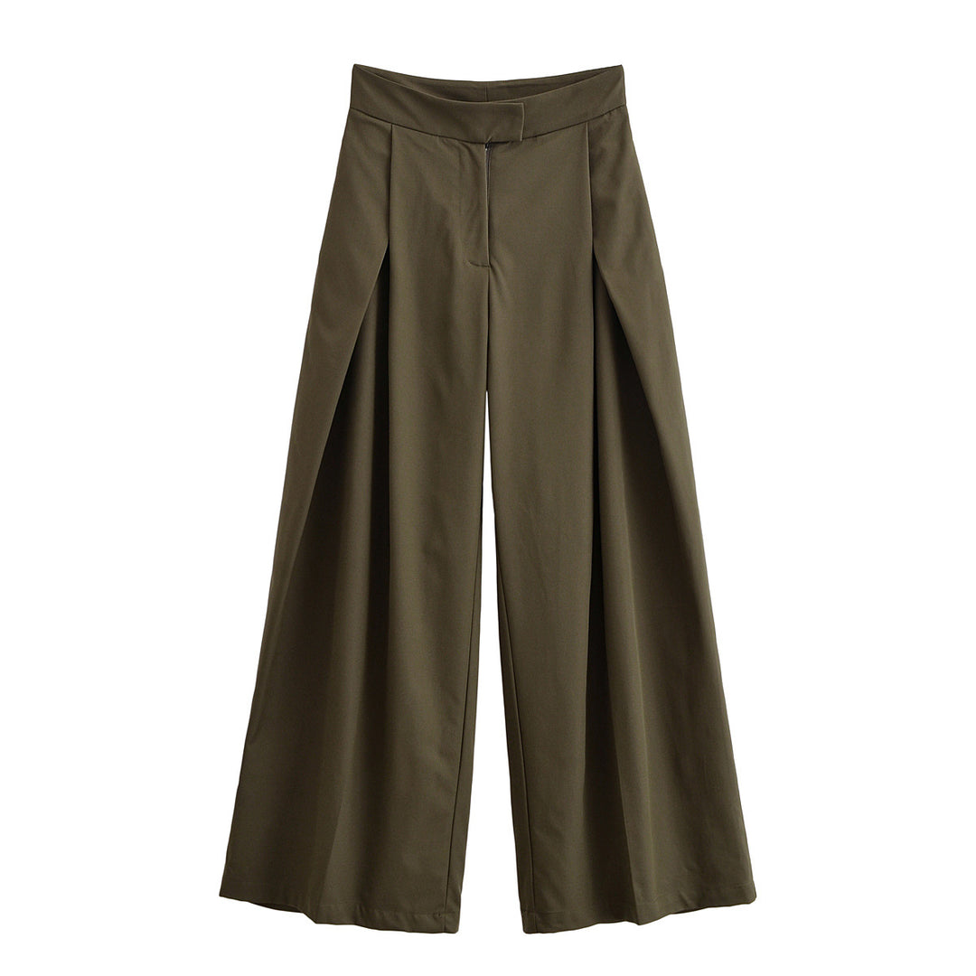 Damen Taillierter Kurztrench mit Bindegürtel und Oversize-Ärmeln Nord Taschen