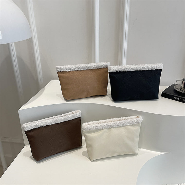 Damen Kosmetiktasche aus strukturiertem Kunstleder mit weichem Obermaterial Nord Taschen