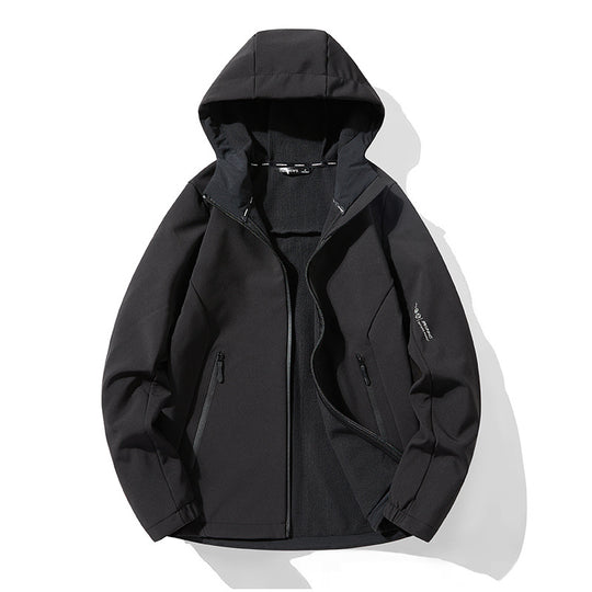Herren Leichte Softshell-Kapuzenjacke mit Fleece-Innenfutter und wasserabweisender Oberfläche Nord Taschen