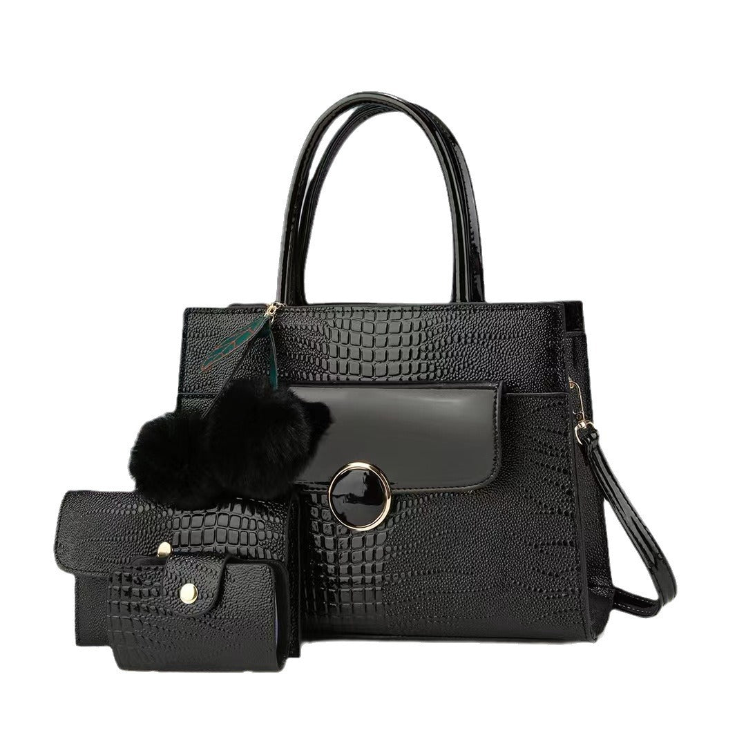 Damen Handtasche mit strukturiertem Design und abnehmbarem Zubehör Nord Taschen