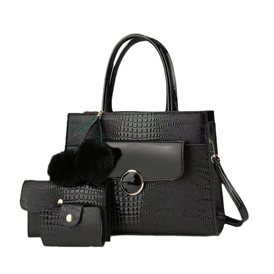 Damen Handtasche mit strukturiertem Design und abnehmbarem Zubehör Nord Taschen