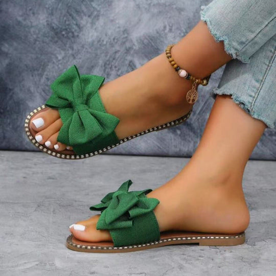 Damen Sandalen mit dekorativem Schleifen-Design und ergonomischer Sohle Nord Taschen