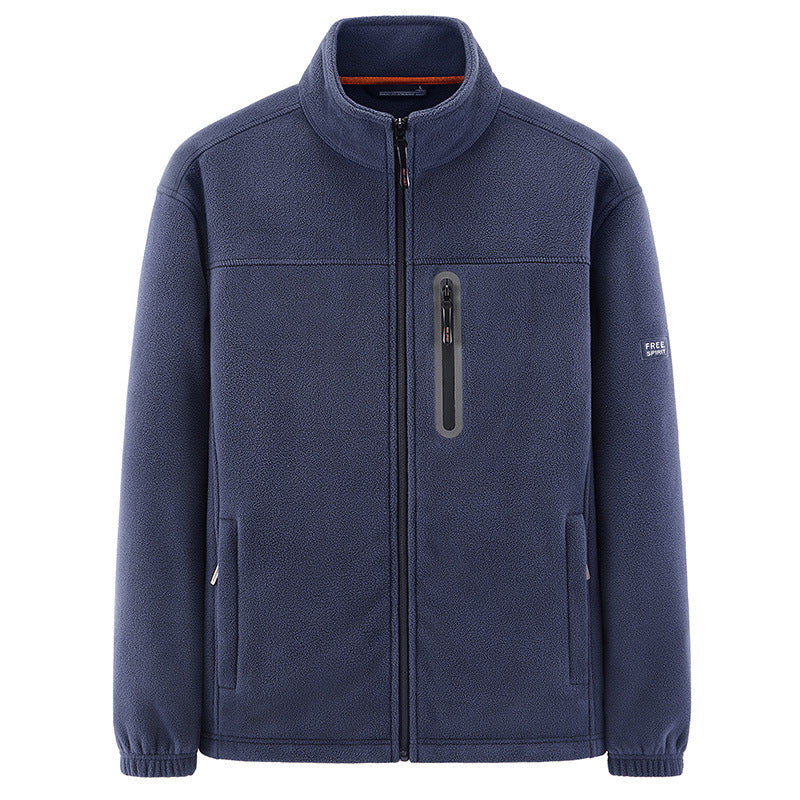 Herren Isolierende Mikrofleece-Funktionsjacke mit wasserdichter Brusttasche und Stehkragen Nord Taschen