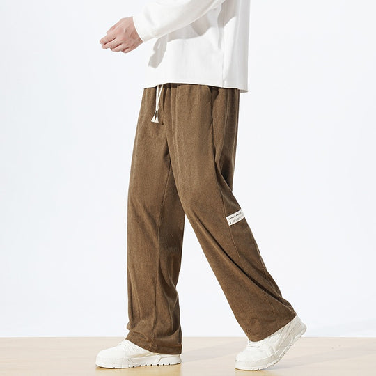 Herren Weite Cordhose im Relaxed‑Fit mit Tunnelzugbund & geradem Bein Nord Taschen