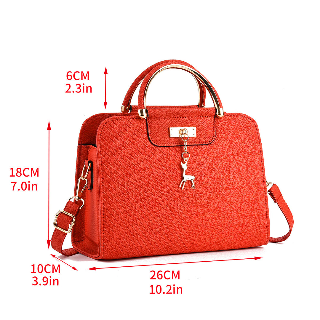 Damen elegante Handtasche mit strukturiertem Außenmaterial und abnehmbarem Schulterriemen Nord Taschen