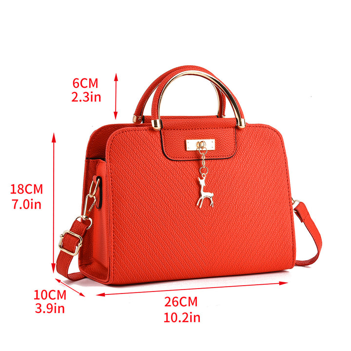 Damen elegante Handtasche mit strukturiertem Außenmaterial und abnehmbarem Schulterriemen Nord Taschen