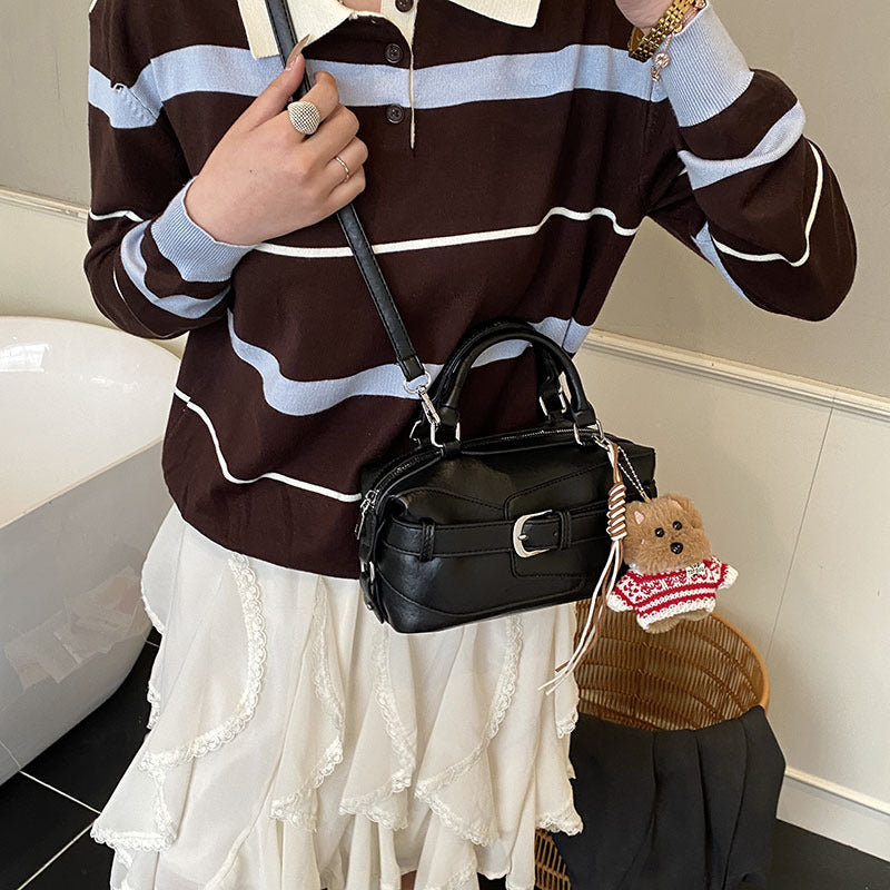 Damen Mini-Handtasche mit charmantem Tieranhänger Nord Taschen