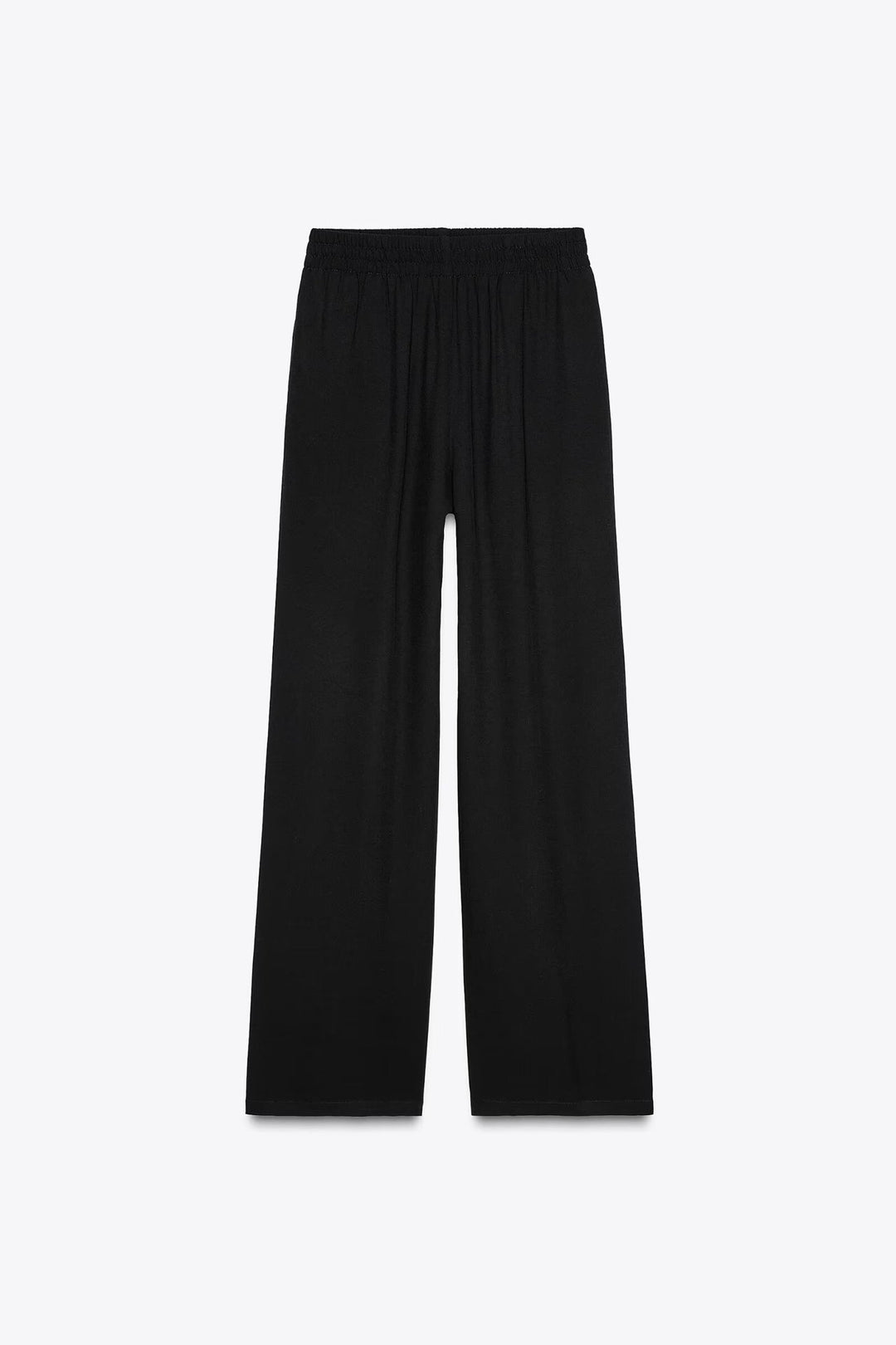 Damen Weiche Jersey-Palazzohose mit elastischem Bund und weitem Bein Nord Taschen