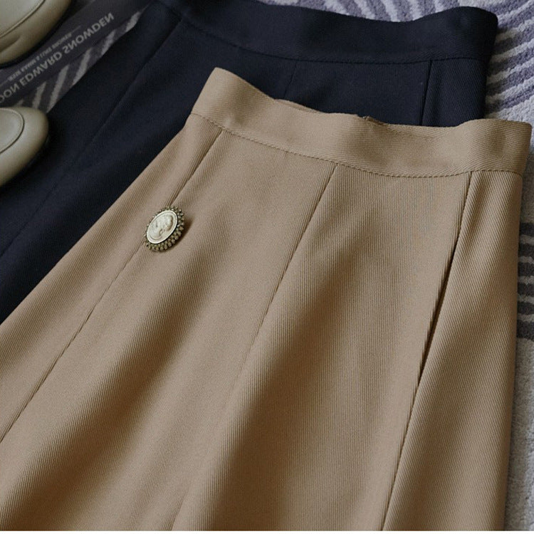Damen Hochtaillierter Midi-Rock mit ausgestellter A‑Linie und feinen Teilungsnähten Nord Taschen