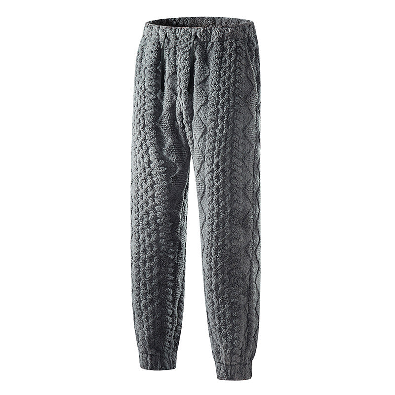 Damen Strukturierte Strick-Jogginghose mit Zopfmuster und elastischem Bund Nord Taschen