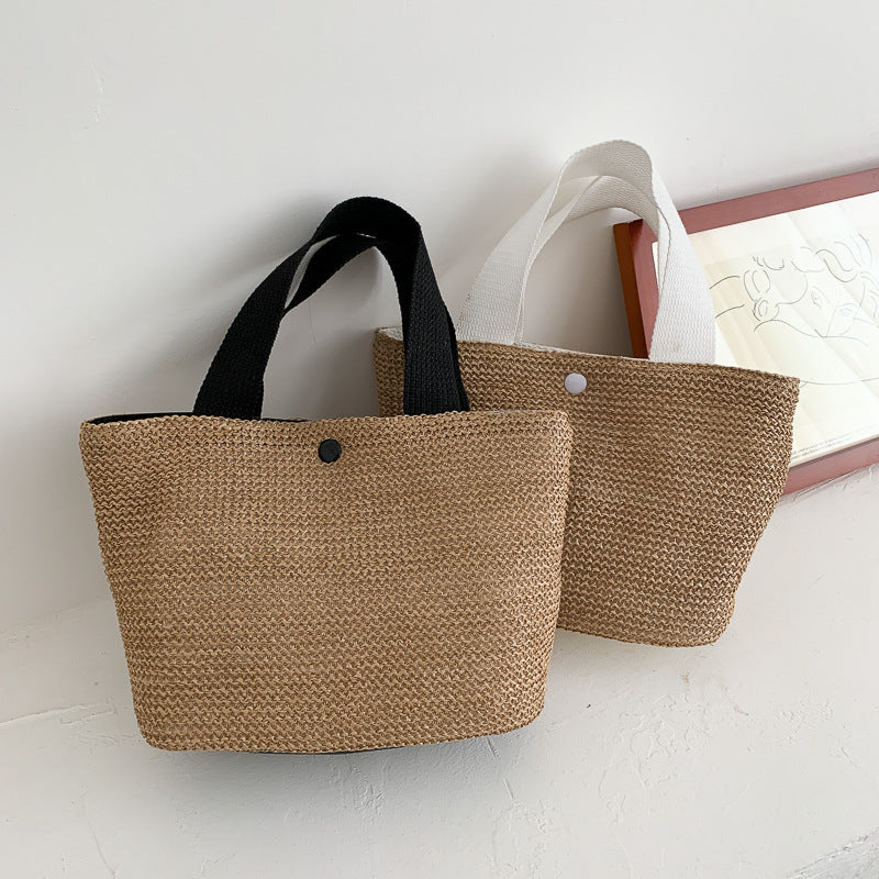 Damen Strandtasche mit geflochtenem Design und praktischen Innenfächern Nord Taschen