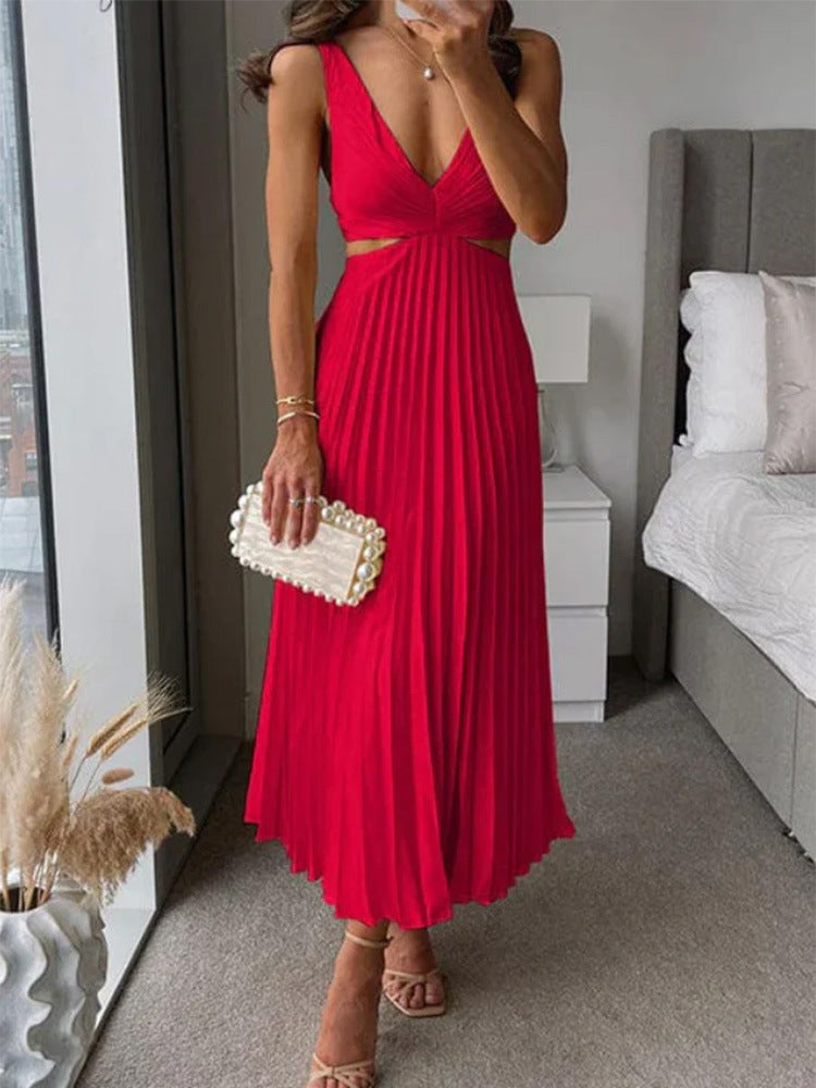 Damen Elegant gefaltetes Abendkleid