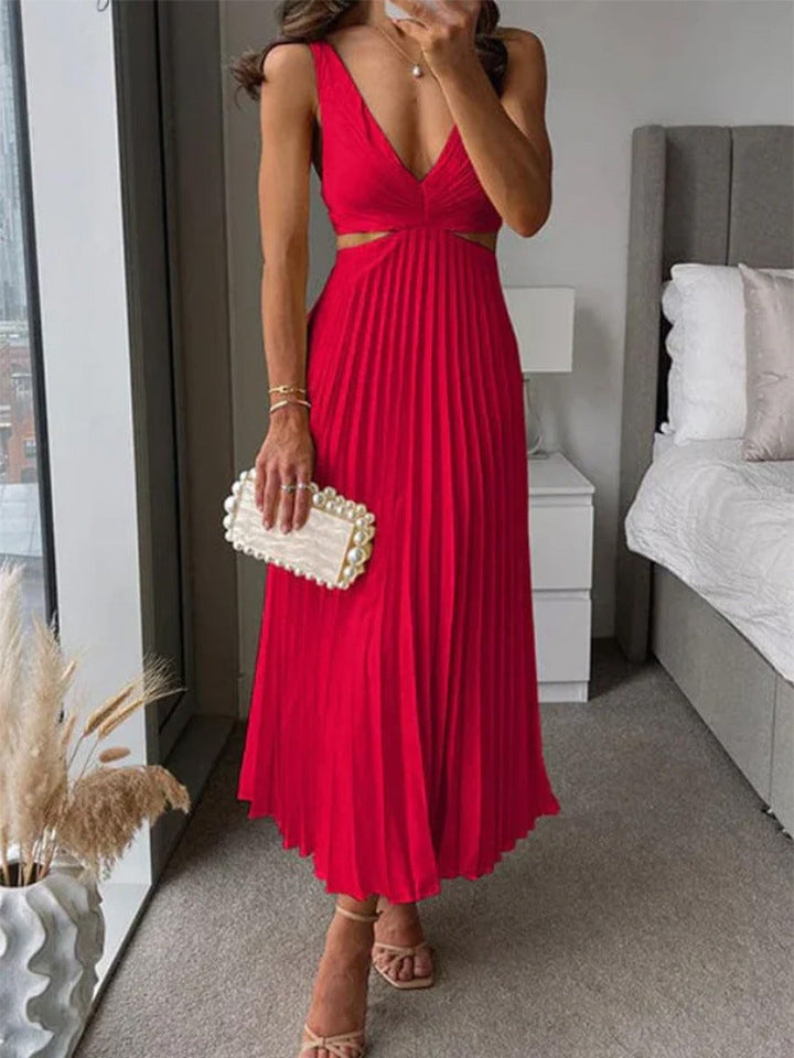 Damen Elegant gefaltetes Abendkleid
