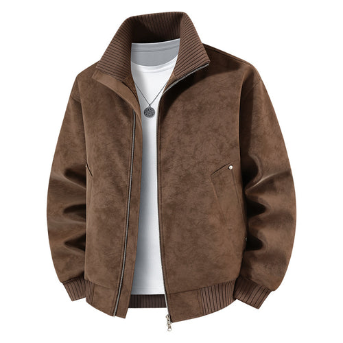 Herren Elegante und stilvolle Kunstlederjacke Nord Taschen