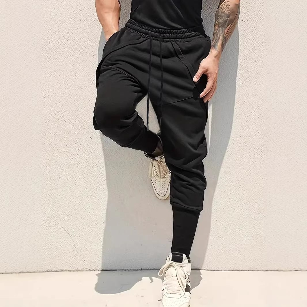 Herren Tapered-Jogginghose mit tiefem Schritt, elastischem Bund & diagonalgesetzten Taschen Nord Taschen