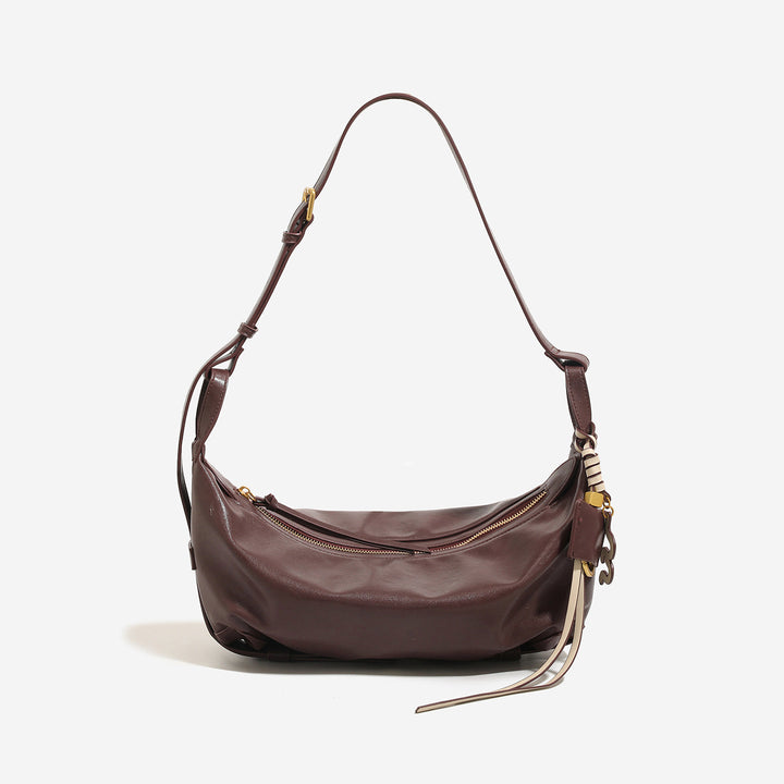 Damen Umhängetasche aus hochwertigem, weichem Leder mit stylischem Kettendetail Nord Taschen