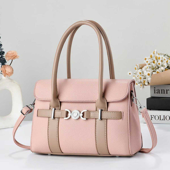 Damen elegante Handtasche mit strukturiertem Lederdesign und abnehmbarem Schulterriemen Nord Taschen