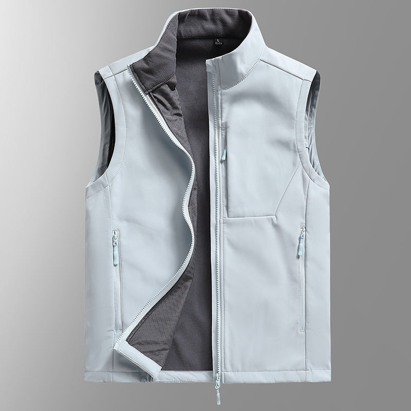 Herren Atmungsaktive Softshell‑Weste mit Thermofleece‑Futter und verdeckten Reißverschlusstaschen Nord Taschen