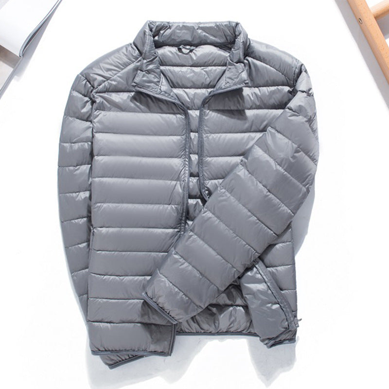Herren Ultraleichte gesteppte Kapuzenjacke mit winddichter Mikrofaserfüllung Nord Taschen
