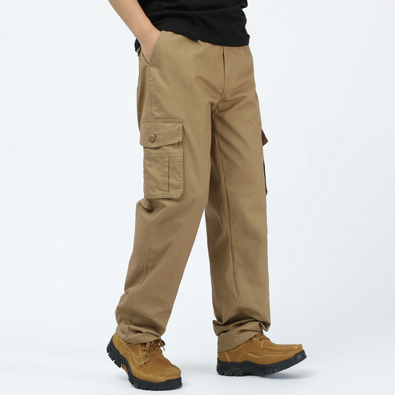 Herren Baumwoll-Twill Cargohose im Relaxed-Fit mit geradem Bein und großem Klappfach Nord Taschen