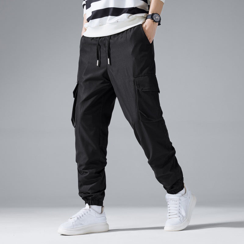 Herren Cargo-Jogginghose mit elastischem Bund, Kordelzug & Multifunktionstaschen Nord Taschen