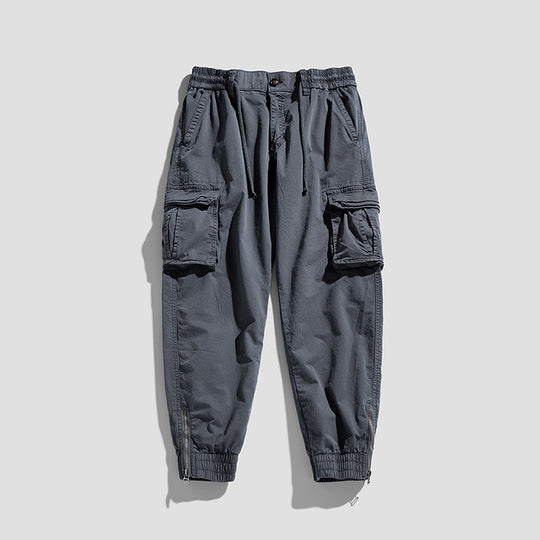 Herren Cargo-Jogginghose im Utility‑Stil mit Tunnelzugbund, Mehrfachtaschen und Reißverschluss‑Knöchel Nord Taschen