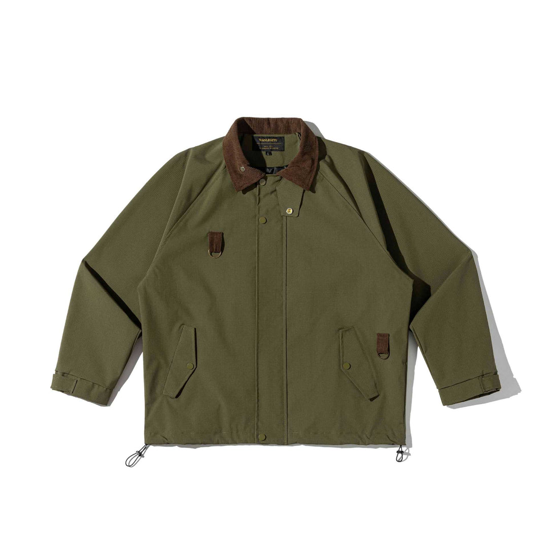Herren Fieldjacke im Parka‑Stil mit Cordkragen und Utility‑Details Nord Taschen