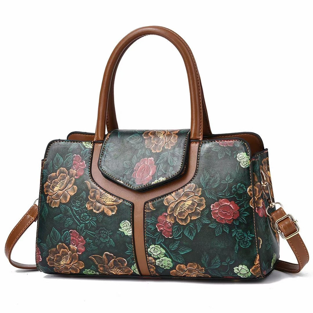 Damen stilvolle Handtasche mit floralem Design Nord Taschen