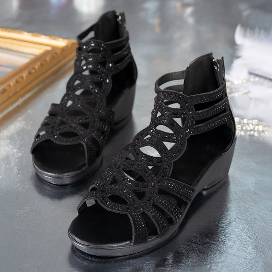 Damen Elegante Plateau-Sandalen mit modischen Riemen Nord Taschen