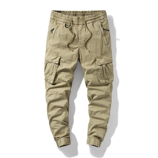 Herren Taktische Cargo‑Joggerhose mit elastischem Tunnelzugbund, Knieabnähern und Mehrfachtaschen Nord Taschen