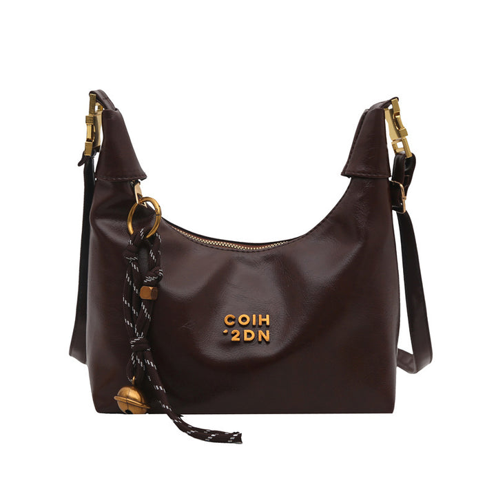 Damen Hobo-Tasche mit einzigartigem Kordelzug und dekorativem Anhänger Nord Taschen