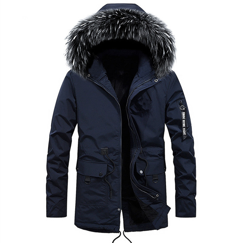 Herren Winterparka mit Kunstfellkapuze, Thermofütterung und Multifunktionstaschen Nord Taschen