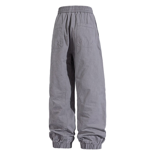 Herren Oversized Utility-Jogginghose aus robustem Baumwollmix mit Kordelbund, seitlichen Cargo‑Taschen & gerippten Bündchen Nord Taschen