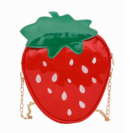 Damen Clutch-Tasche im fruchtigen Erdbeermotiv mit abnehmbarem Schulterriemen Nord Taschen