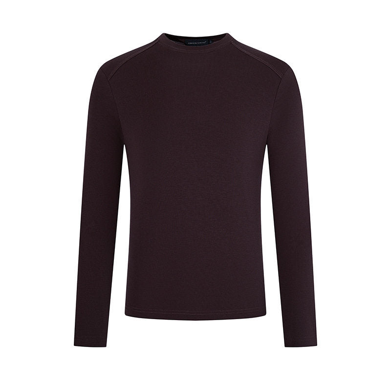 Herren Feinstrick-Pullover mit Rundhalsausschnitt aus Merinowolle Nord Taschen