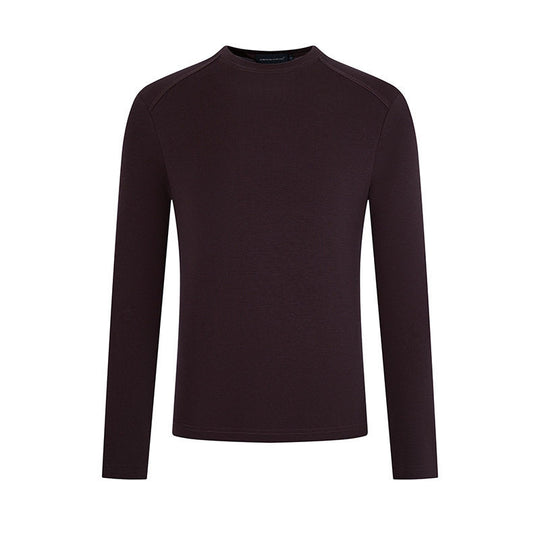 Herren Feinstrick-Pullover mit Rundhalsausschnitt aus Merinowolle Nord Taschen