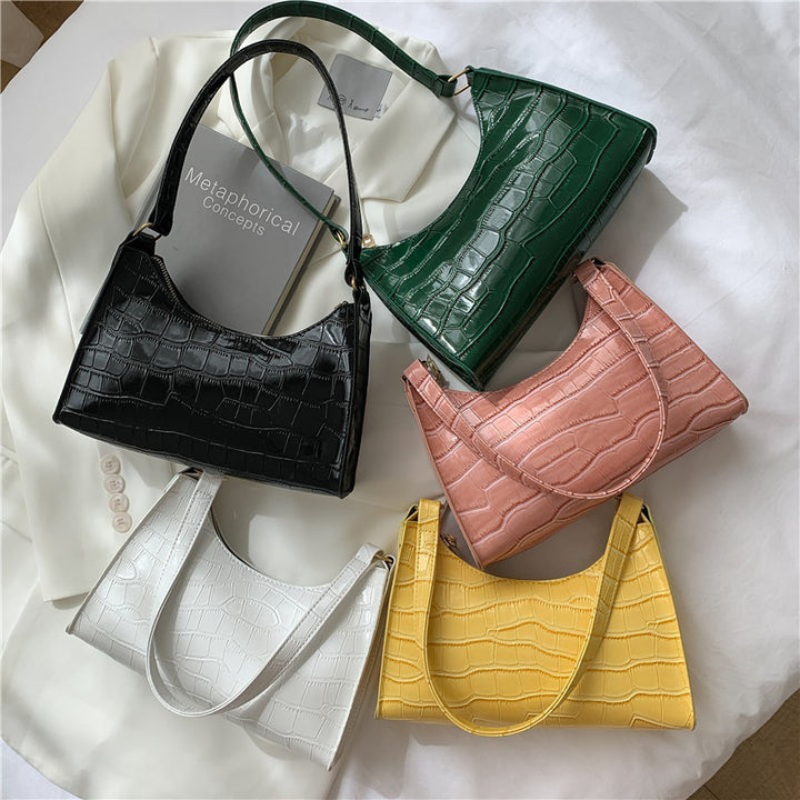 Damen elegante Umhängetasche im trendigen Krokodil-Look Nord Taschen