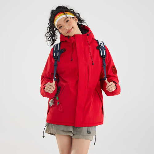 Damen Wattierte Winterjacke mit Kapuze, wasserabweisend und winddicht Nord Taschen