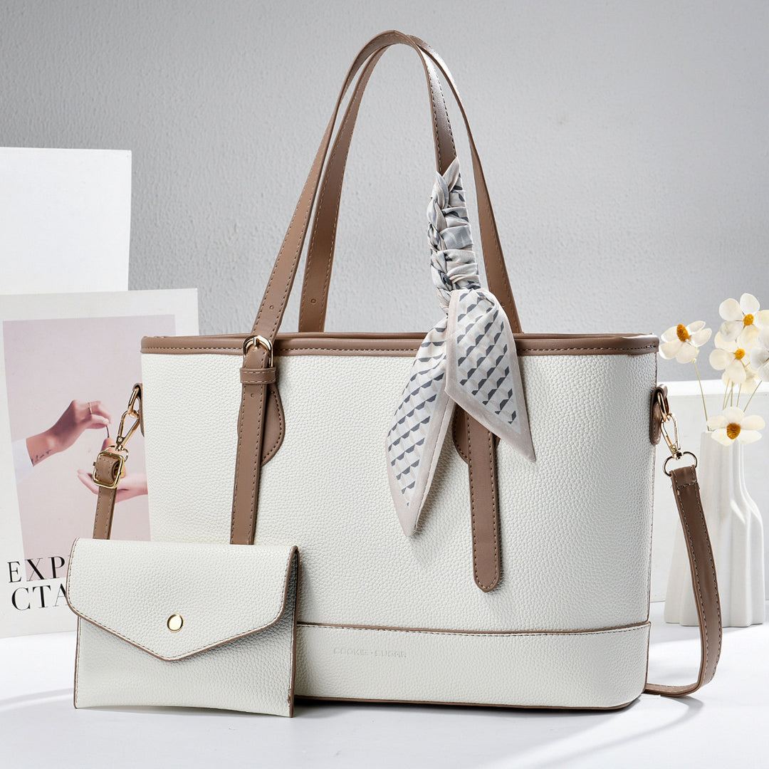 Damen elegante Shopper-Tasche mit abnehmbarem Mini-Portemonnaie Nord Taschen