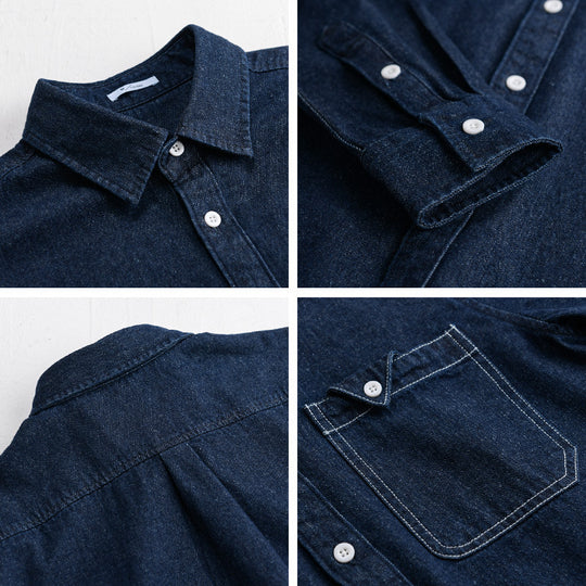 Herren Denim-Overshirt im Hemdjacken-Stil mit aufgesetzter Brusttasche und Relaxed-Fit Nord Taschen