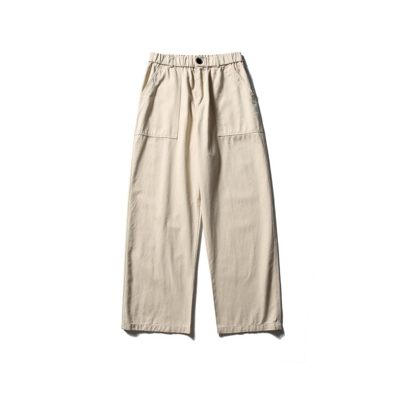 Damen Weite Utility-Cargohose mit elastischem Bund und aufgesetzten Fronttaschen Nord Taschen