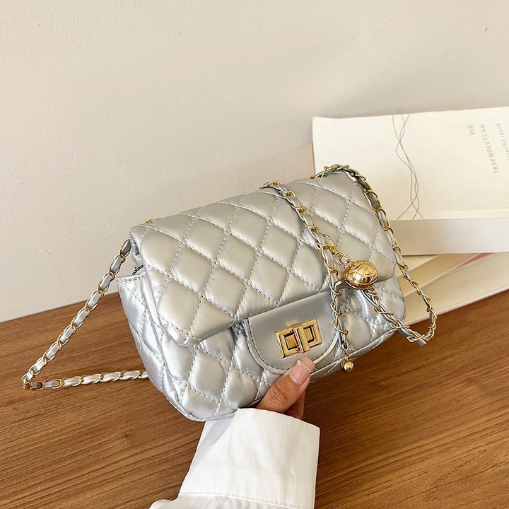 Damen elegante gesteppte Umhängetasche mit Kettenriemen Nord Taschen