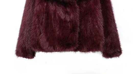 Damen Kurzer Boxy-Faux‑Fur‑Cardigan mit dichtem Hochflor und offener Front Nord Taschen