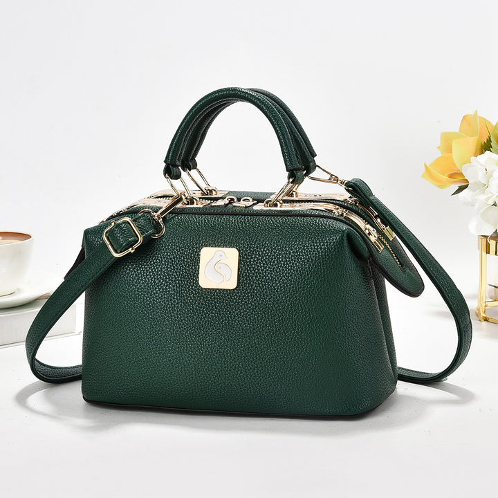 Damen elegante Handtasche mit strukturiertem Leder Nord Taschen
